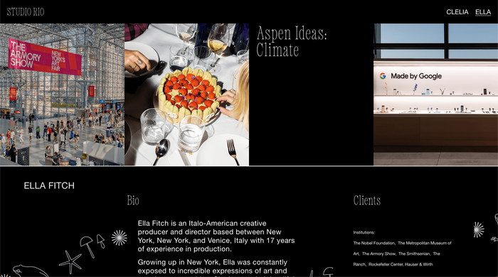 Studio Rio portfolio website 3