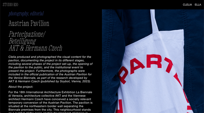 Studio Rio portfolio website 5