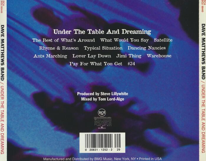 Back cover of original CD release, with  and  on the spine.