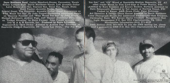 Spread from the album booklet with credits