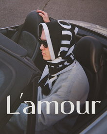 “L’amour Toujours” scarf by Azuliq Type