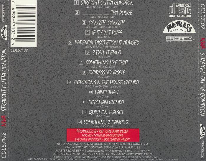 N.W.A – Straight Outta Compton album art 4