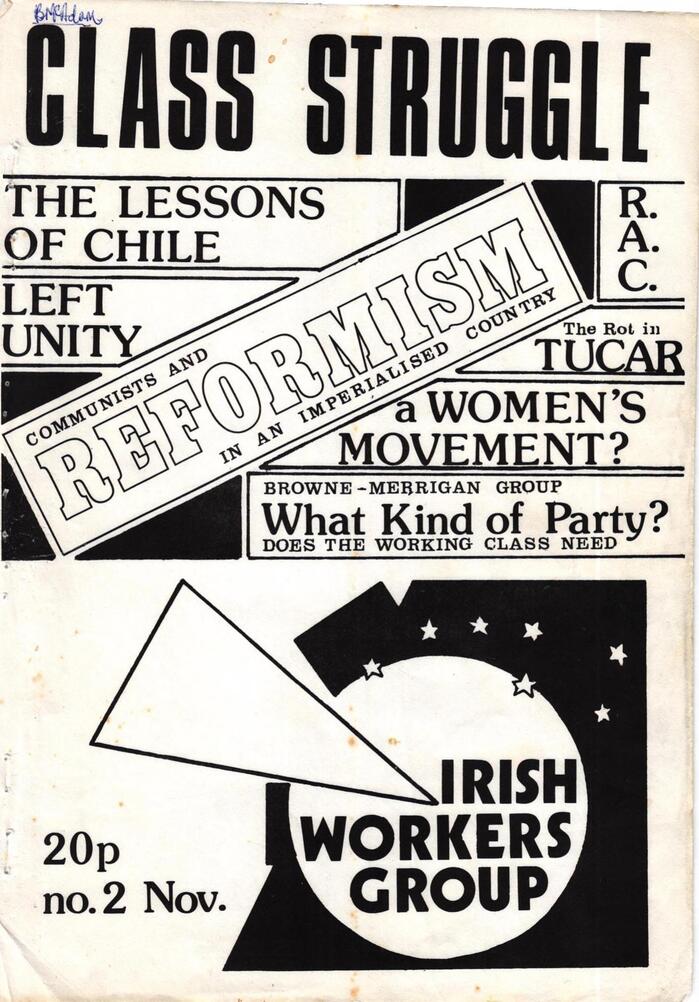 The November 1977 issue.  Medium,  Medium, and an outlined version of  are the secondary typefaces.