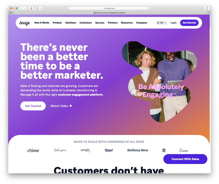 Braze website 1