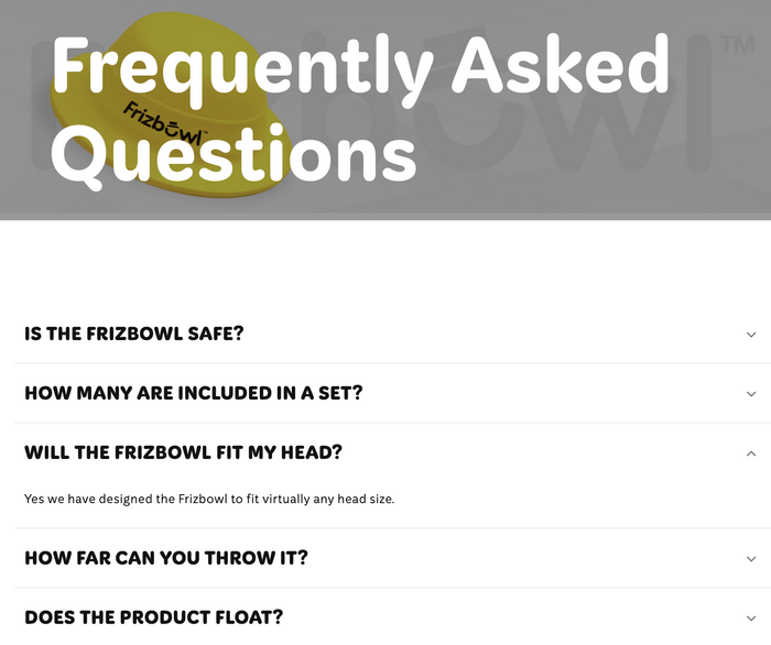 Kit Rounded is used in all caps for the FAQ.