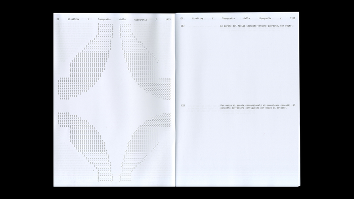 “Topography of Typography” / “Typographical Facts” by El Lissitzky, ISIA Urbino student project 2