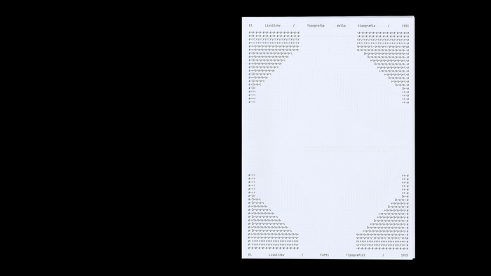 “Topography of Typography” / “Typographical Facts” by El Lissitzky, ISIA Urbino student project 1