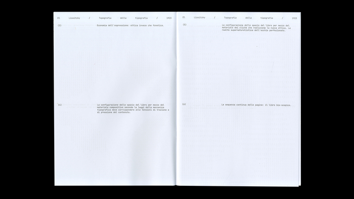 “Topography of Typography” / “Typographical Facts” by El Lissitzky, ISIA Urbino student project 3
