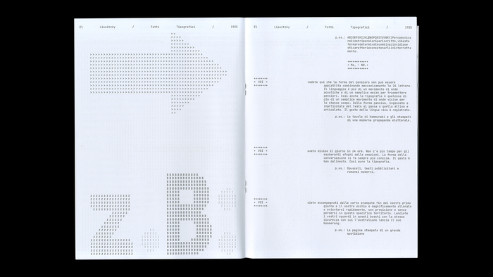 “Topography of Typography” / “Typographical Facts” by El Lissitzky, ISIA Urbino student project 5