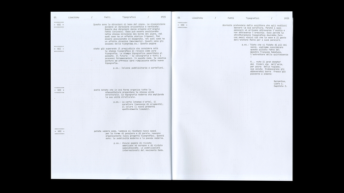 “Topography of Typography” / “Typographical Facts” by El Lissitzky, ISIA Urbino student project 7