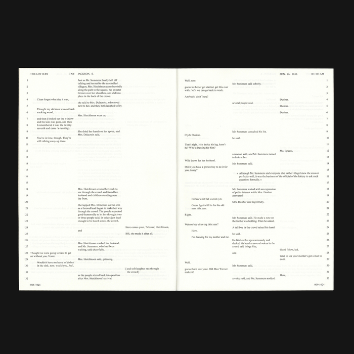 “The Lottery” by Shirley Jackson, Elisava student project 1