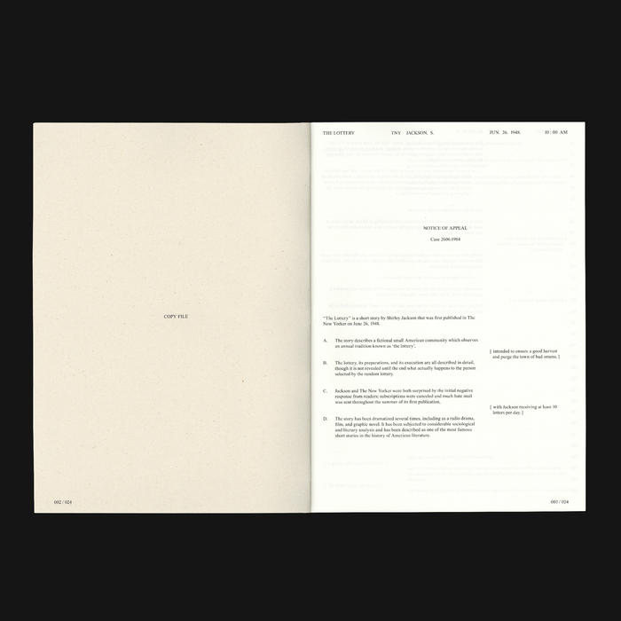 “The Lottery” by Shirley Jackson, Elisava student project 2