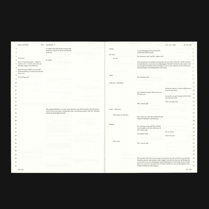 “The Lottery” by Shirley Jackson, Elisava student project 5