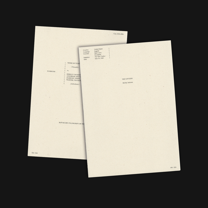 “The Lottery” by Shirley Jackson, Elisava student project 4