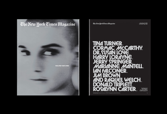 The New York Times Magazine, “The Lives They Lived” 2023 issue 1