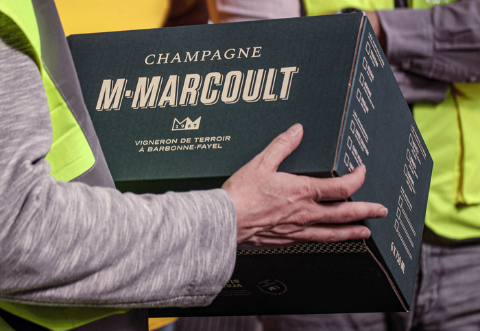 A variant of the Marcoult lettering with a drop shadow