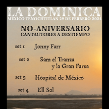 No-Aniversario at La Dominica concert flyer