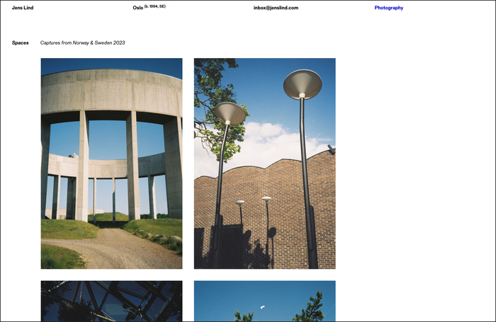 Jens Lind portfolio website 3