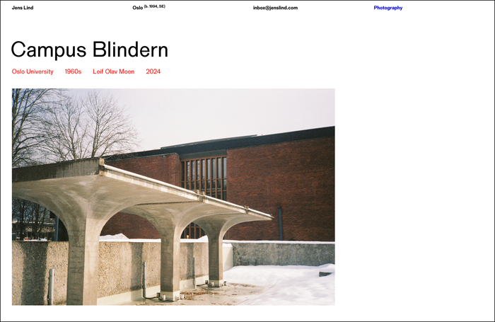 Jens Lind portfolio website 2