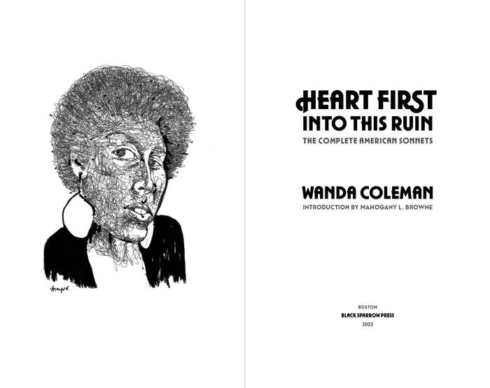 While selecting poems for Coleman’s 2020 book Wicked Enchantment, the poet Terrance Hayes also made a series of drawings of Coleman. This is one of those drawings.