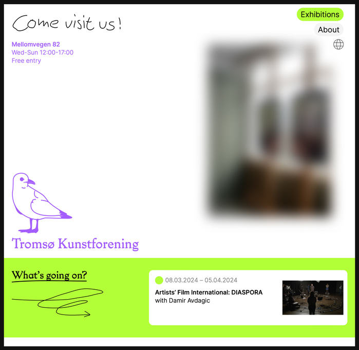 Tromsø Kunstforening website 1
