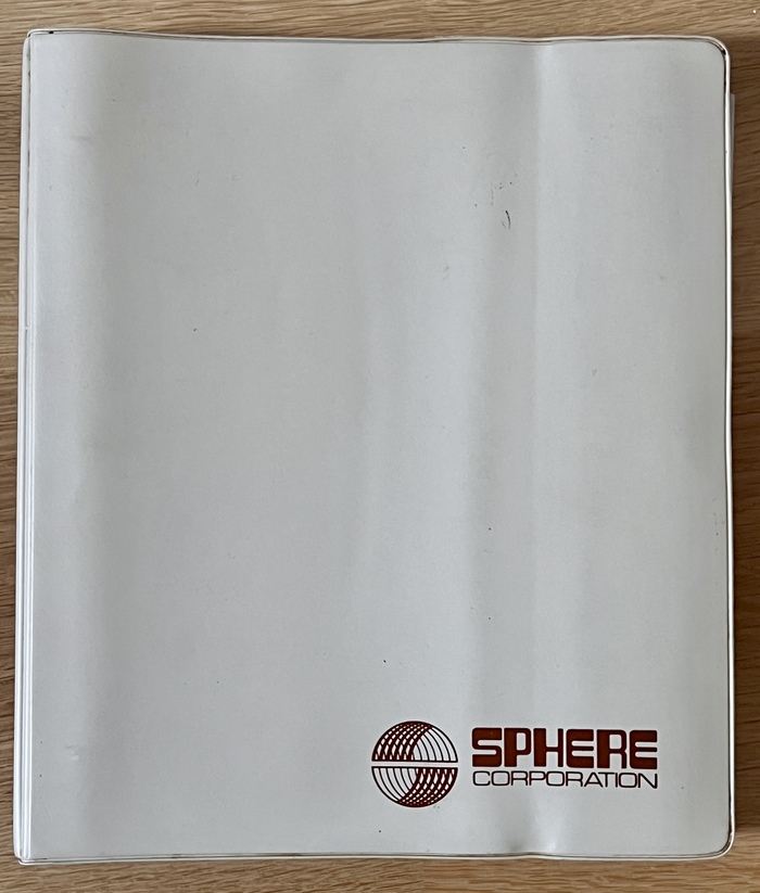 Binder of documentation for a Sphere computer (c. 1975)