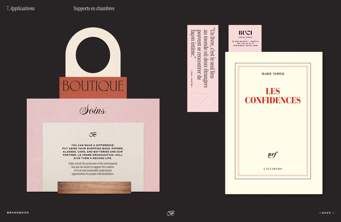 Buci Hôtel Paris branding 12
