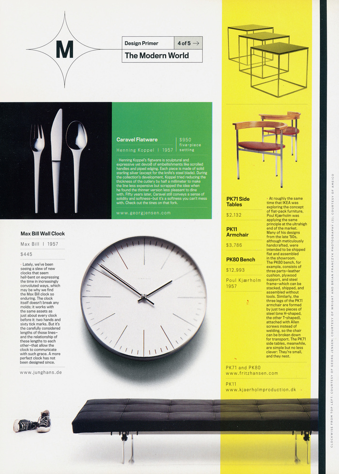 GQ magazine, Manual section (c. 2005–2009) 1