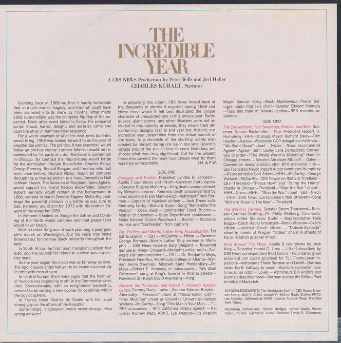 CBS News &amp; Charles Kuralt – The Incredible Year album art 2