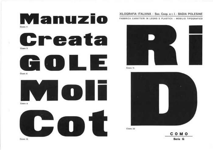 Specimen for Como