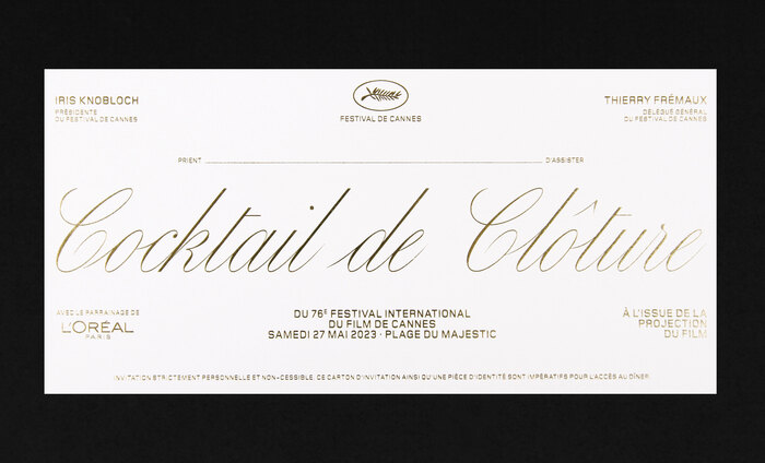 Festival de Cannes 2023 invitation 3