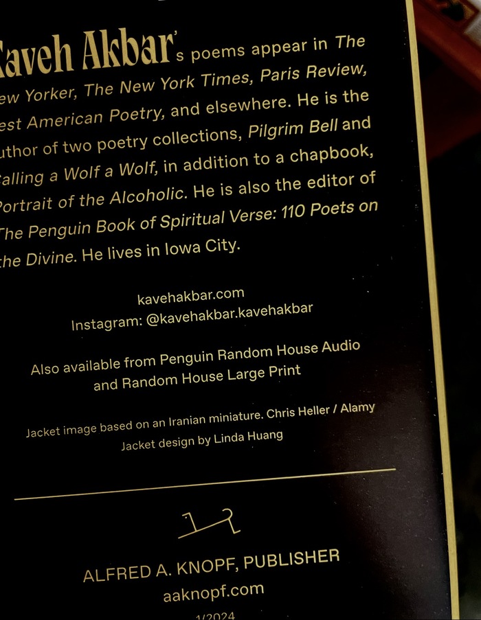 Back jacket flaps usually include an author bio and designer credit. This is good. Could they include a bit more?