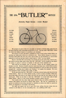 The 1896 Butler Bicycle