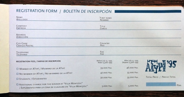 ATypI 1995 Barcelona program 11