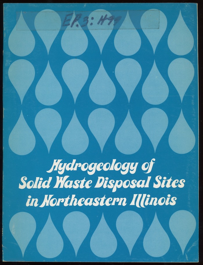 Hydrogeology of Solid Waste Disposal Sites in Northeastern Illinois