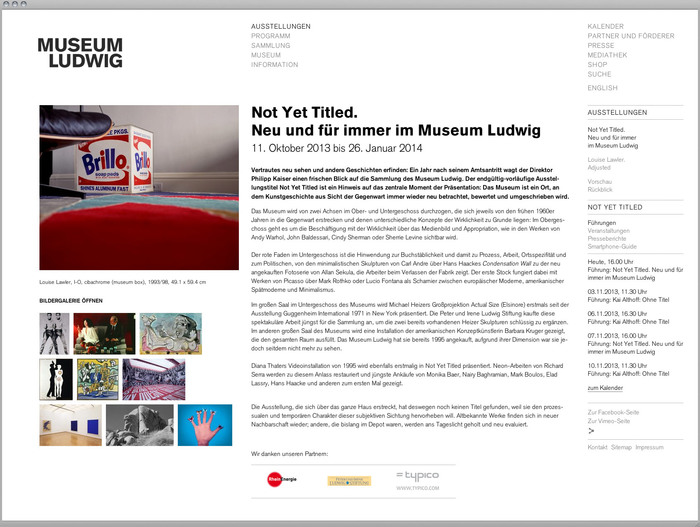 Museum Ludwig website 1