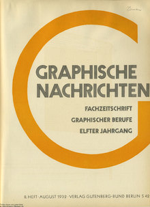 <cite>Graphische Nachrichten</cite>, Vol. 11, No. 8, Aug. 1932