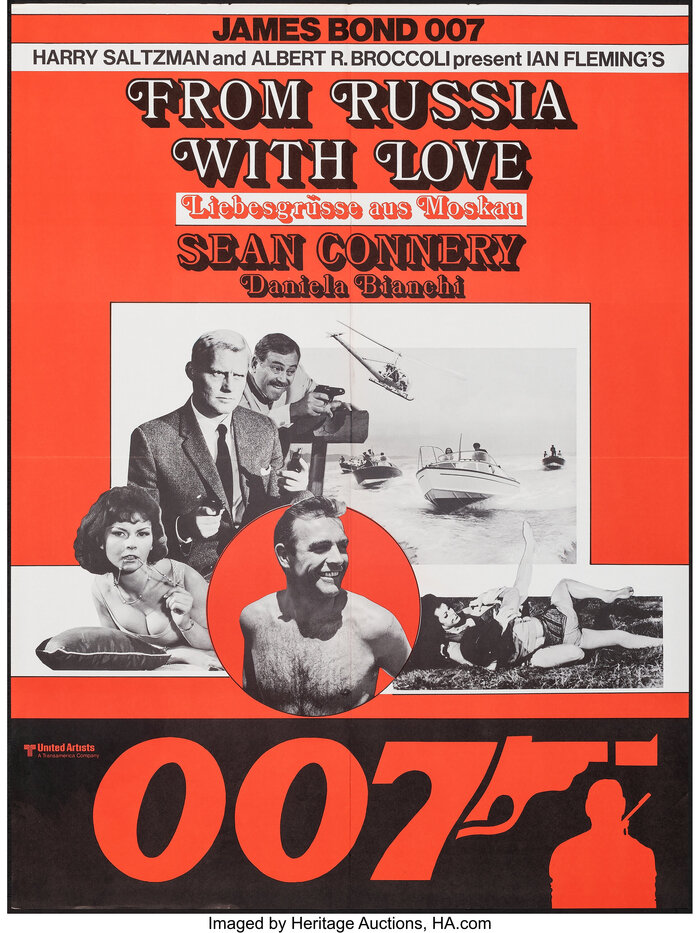 Title and top billing set in what looks to be an optically condensed and shaded style of Bookman Bold Swash