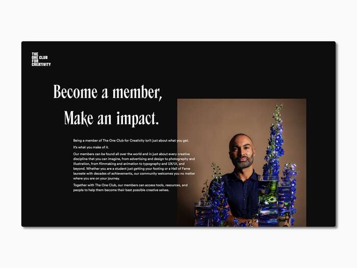 The One Club for Creativity membership page 2