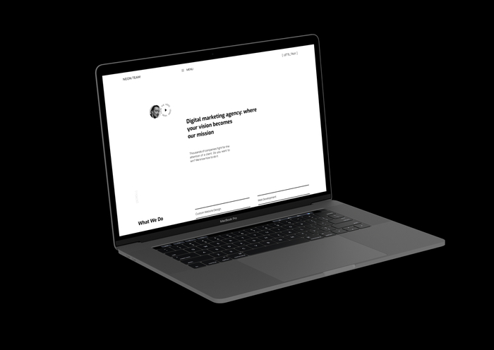 Neon Team Agency website 1