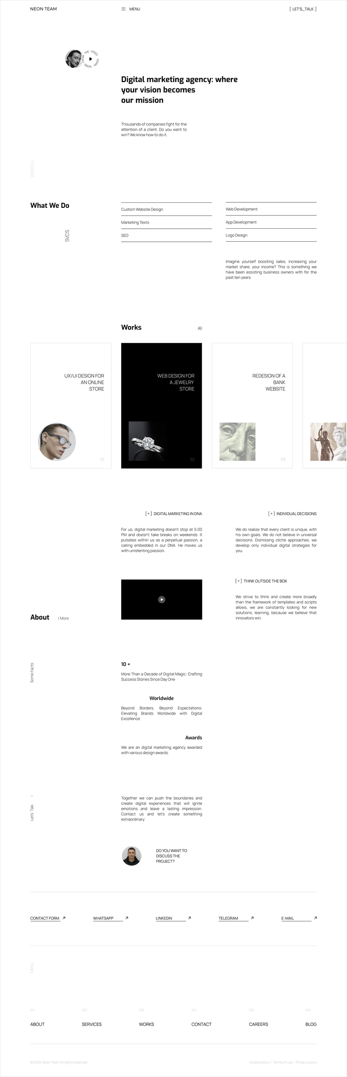 Neon Team Agency website 3