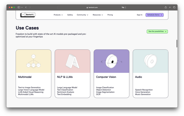 BentoML website 2