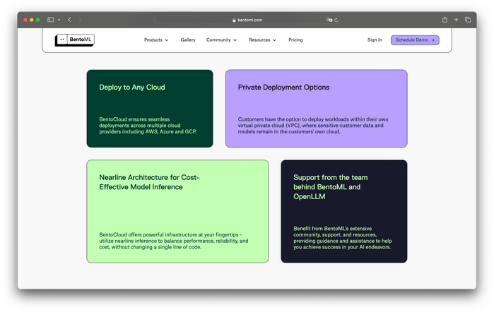BentoML website 4