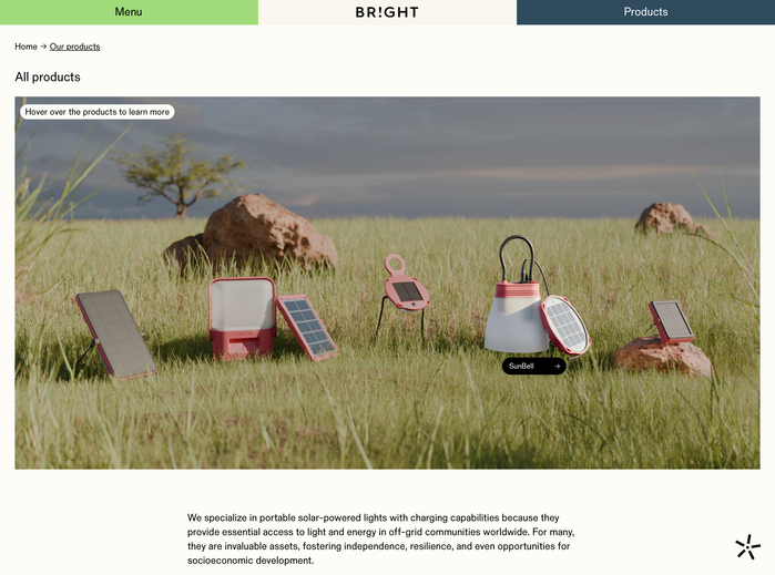 Bright Products website 2