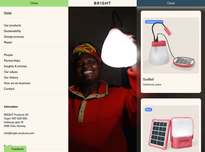 Bright Products website 7