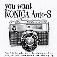 “You want Konica Auto-S” camera ad