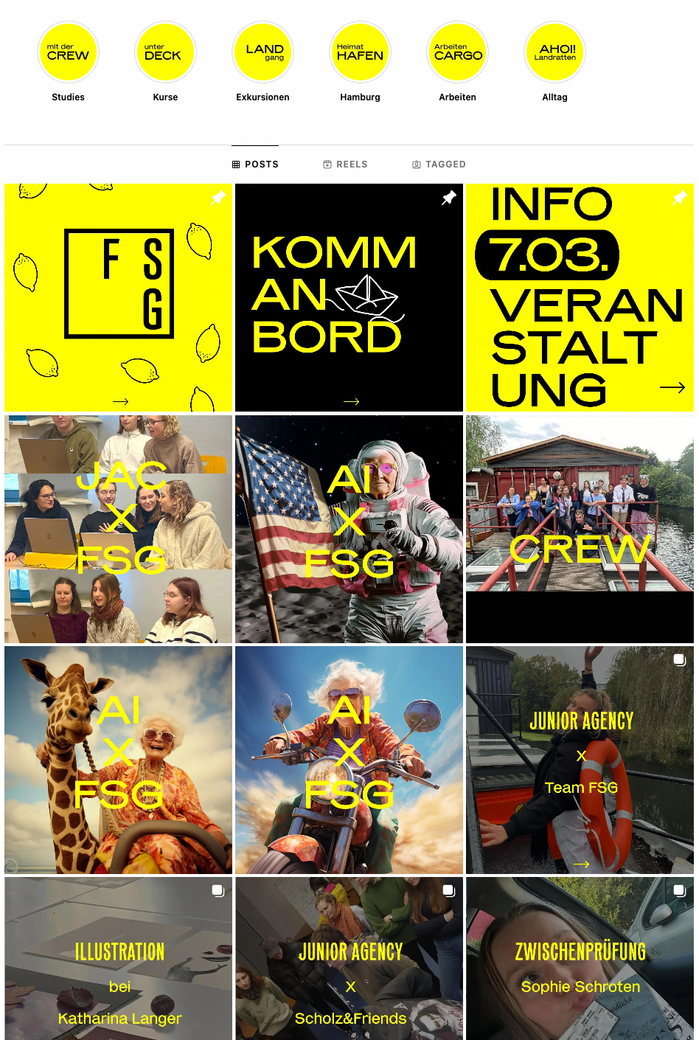 Selection of FSG’s Instagram posts