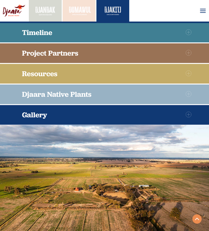Menu on the Djakitj website