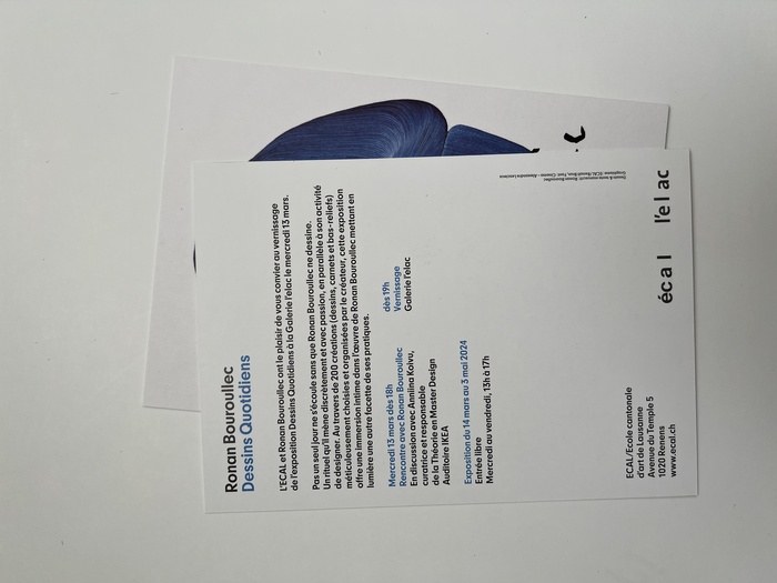 Ronan Bouroullec: Dessins Quotidiens, ECAL 7