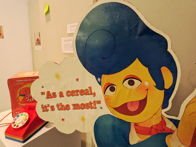 Wally Darling cereal standee with 